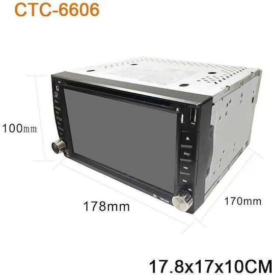 Car Audio System 2DIN (Bluetooth/USB/CD) with Touch Screen 6.2"
