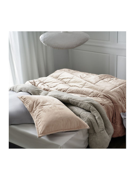 Gofis Home Duvet Cover Single 170x220cm Teddy Pearl Salmon 300 GSMGsm