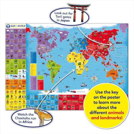 Kinderpuzzle Map World für 10+ Jahre+ Jahre 150pcs Orchard