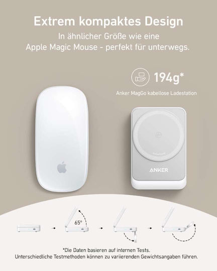 Anker Φορτιστής Magsafe 15W Μαύρος (MagGo 3-in-1 Foldable)
