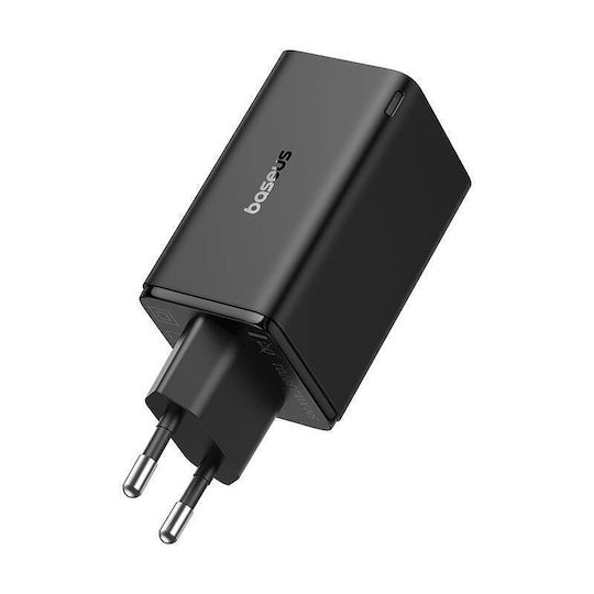 Baseus Charger Without Cable GaN with 2 USB-A Ports and 2 USB-C Ports 65W Power Delivery Blacks (GAN6 Pro)