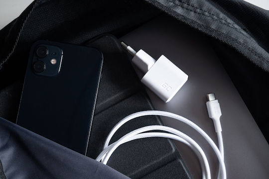 Green Cell Green Cell GaN Wireless Charger with USB-C Port 33W Power Delivery / Quick Charge 3.0 White