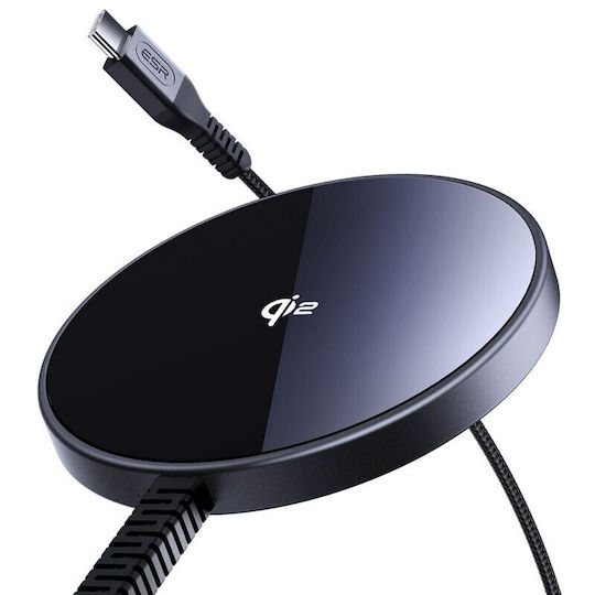 ESR Ασύρματος Φορτιστής Qi2 15W Μαύρος (Halolock Mini)