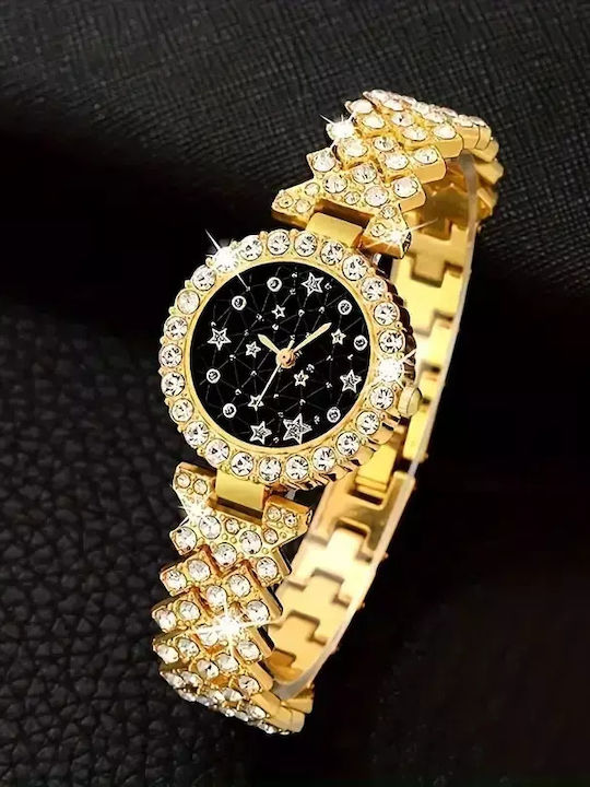 5er-Set Damen Vintage Uhr Quarz Strass Rom 5er-Set Damen Vintage Uhr Quarz Strass Rom