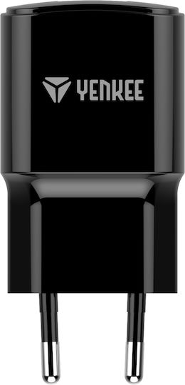 Yenkee Безжичен Заряден Уред с USB-A Изходен Порт Черен (YAC 2023BK)