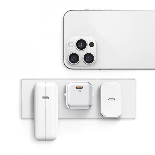 Usams Charger Without Cable with USB-C Port 20W Power Delivery Blacks (CC183)
