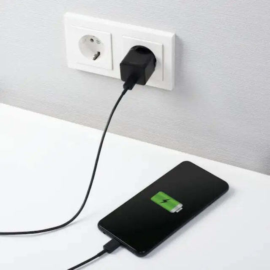 HAMA Φορτιστής Χωρίς Καλώδιο με Θύρα USB-C 25W Power Delivery Μαύρος (00201651)