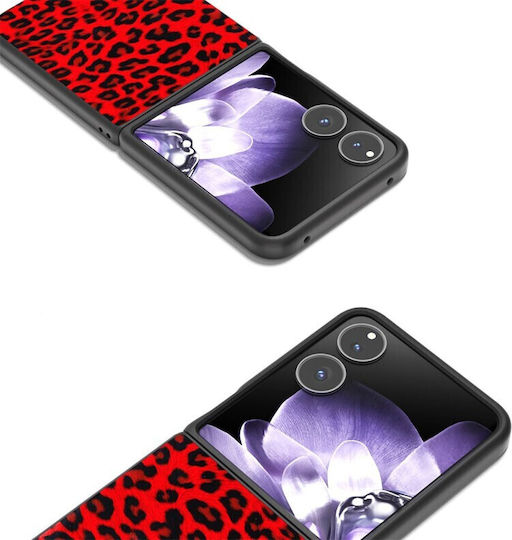 Leopard Pattern Buchen Sie Kunststoff Rot (Xiaomi Mix Flip)