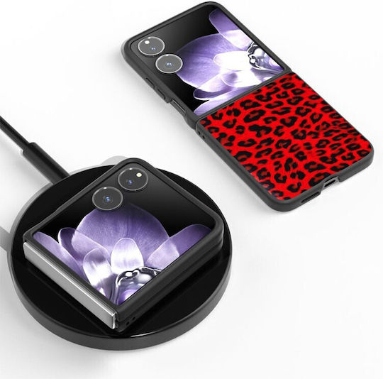 Leopard Pattern Buchen Sie Kunststoff Rot (Xiaomi Mix Flip)