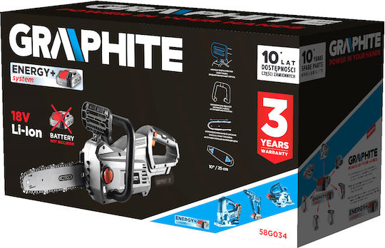 Graphite Αλυσοπρίονο Μπαταρίας Solo 18V 3.2kg με Λάμα 25cm