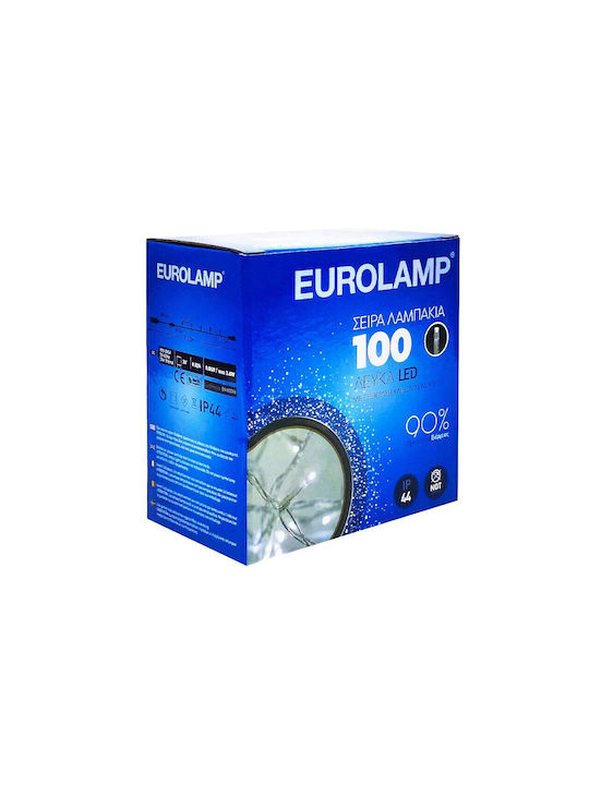 100 Lights LED 4.95m. Cold White in String 1pcs