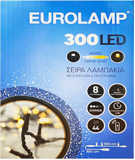 300 Lichterketten LED 18.15m. Warmes Weiß in Zeichenfolge 1Stück