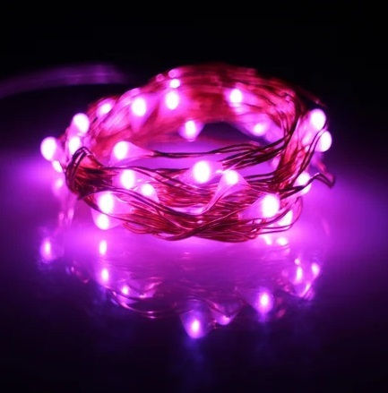100 Lichter LED 5m. Rosa in Zeichenfolge 1Stück