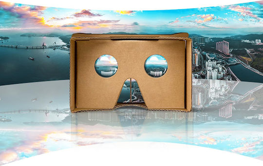 Karton-VR-Handy-Headset Recycelbar Ultrakompakt Braun