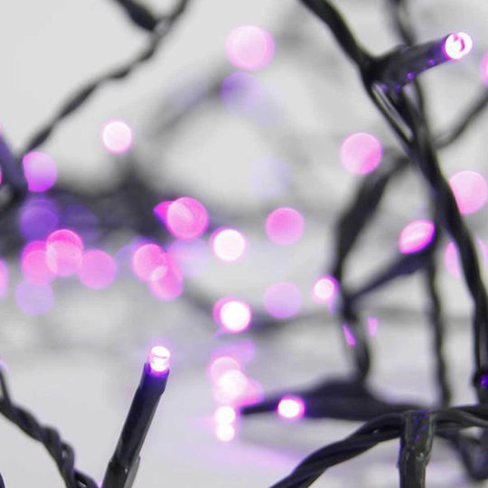 100 Lichterketten LED 4.95m. Lila in Zeichenfolge 1Stück