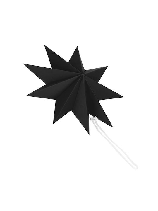 Crăciunesc Decorativ Suspendata Stea Hârtie Negru 3x3buc 1buc
