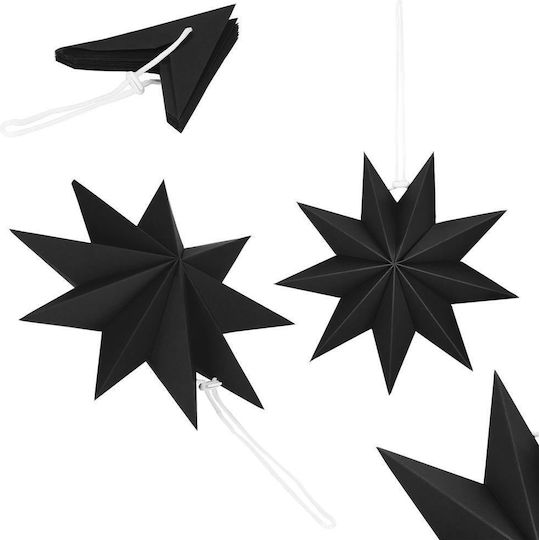 Weihnachtlicher Dekorativer Anhänger Stern Papier Schwarz 3x3cm 1Stück