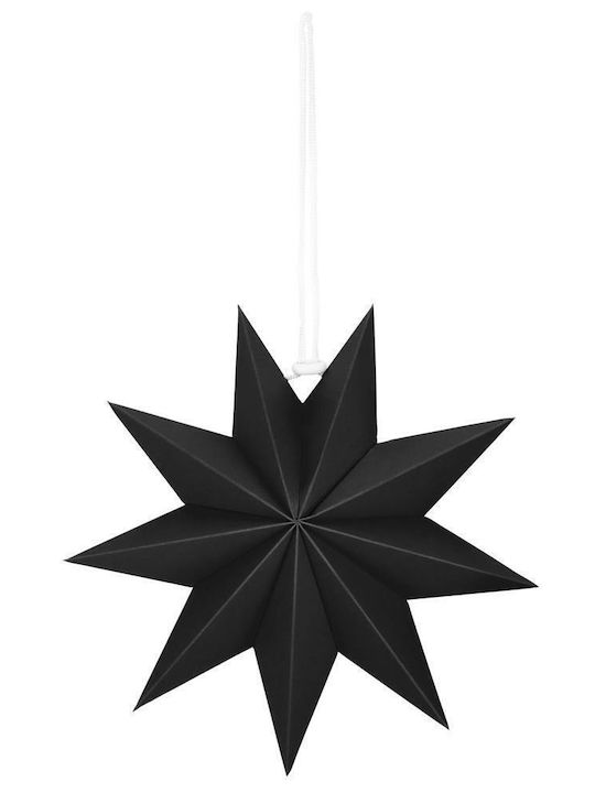 Crăciunesc Decorativ Suspendata Stea Hârtie Negru 3x3buc 1buc