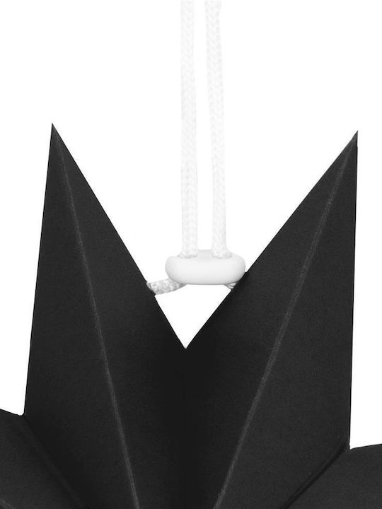 Crăciunesc Decorativ Suspendata Stea Hârtie Negru 3x3buc 1buc