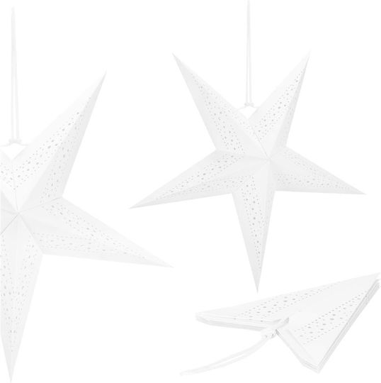 Paper Illuminated Christmas Decorative Pendant Star 3x3cm