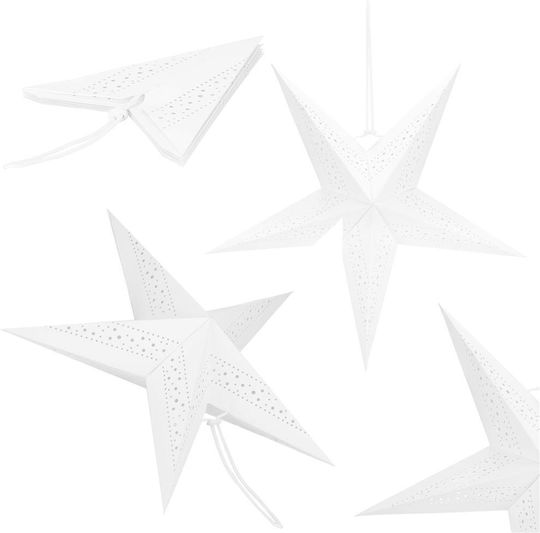 Paper Illuminated Christmas Decorative Pendant Star 3x3cm