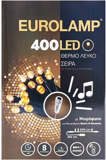 400 Lights LED 23.05m. Warm White in String 1pcs