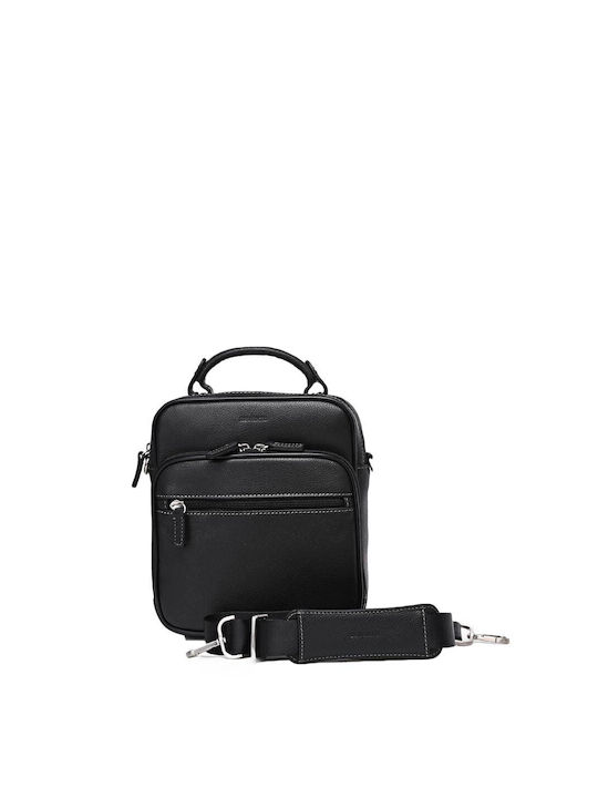 Paperinos Leather Men's Bag Shoulder / Crossbody Black