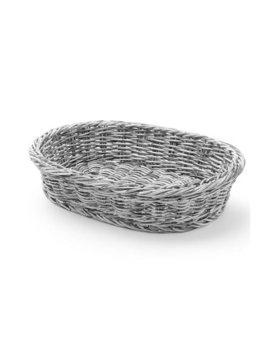 Gray Oval Bread Basket Polypropylene 320x230x70 Mm Hendi 426647