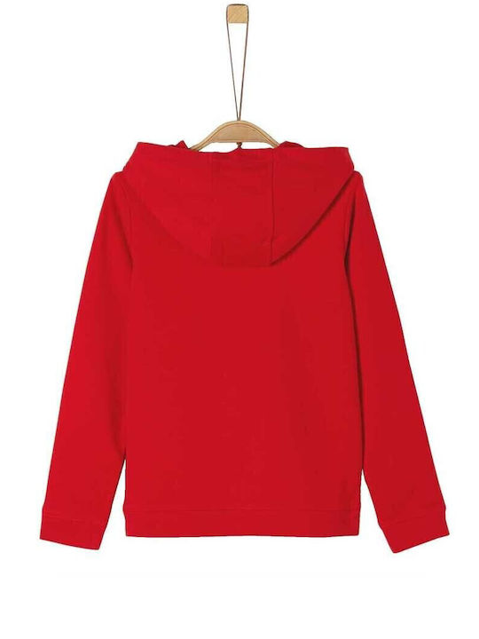Kids Sweatshirt with Hood and Pockets Red