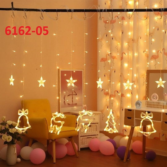 12 LED Лампички 3,5 м Топло Бели Тип Дъжд