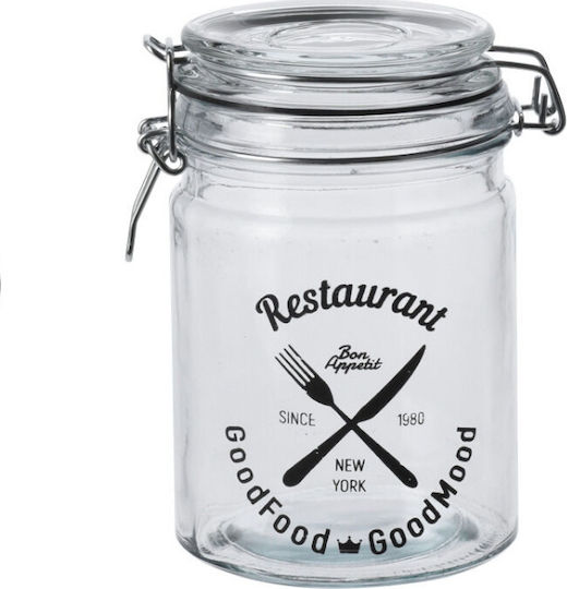 Set 3 recipiente pentru depozitarea alimentelor Excellent Houseware din sticlă și metal 9x14,5 cm 750 ml transparent Set 3 recipiente pentru depozitarea alimentelor Excellent Houseware din sticlă și metal 9x14,5 cm 750 ml transparent