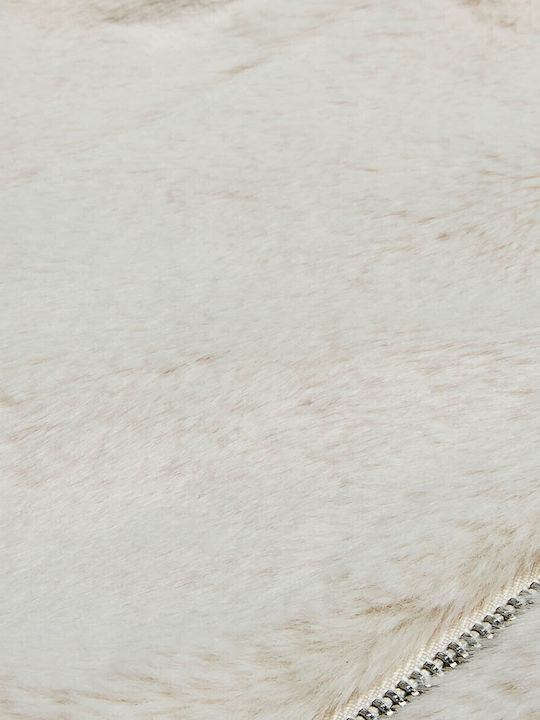 Kids Cardigan Fur with Hood Ecru