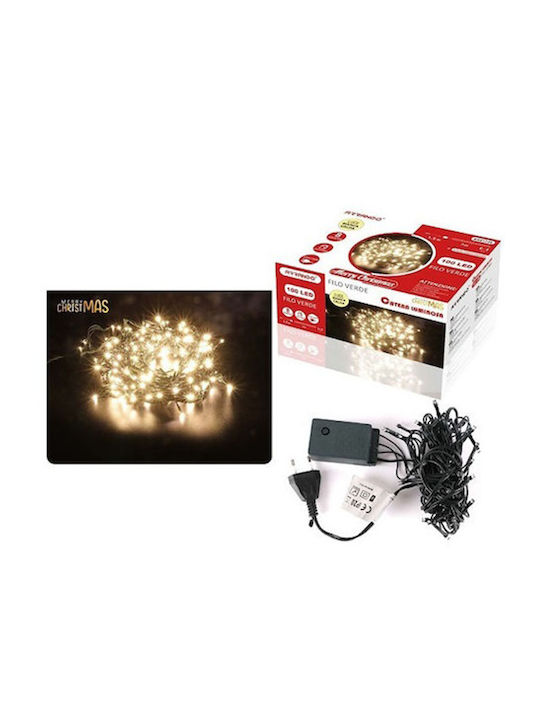 100 Lights LED 8.5m. Warm White in String 1pcs