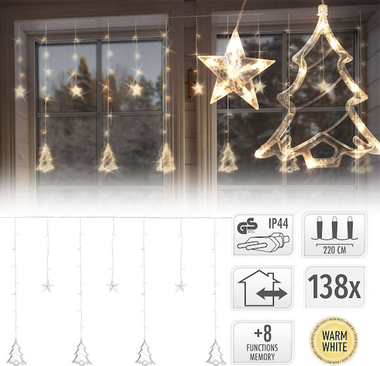 138 Λαμπάκια LED 4.2μ. Θερμό Λευκό τύπου Βροχή