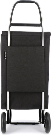 2-Wheel Shopping Trolley Rolser Jean Tweed Ln Black