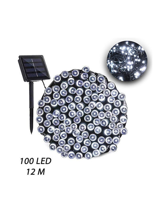 LED-Lichterkette 12m Grüne Solar in Zeichenfolge