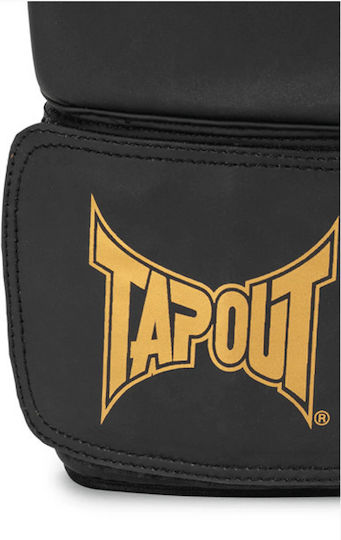 Tapout Boxing Gloves made of Synthetic Leather for Match Black