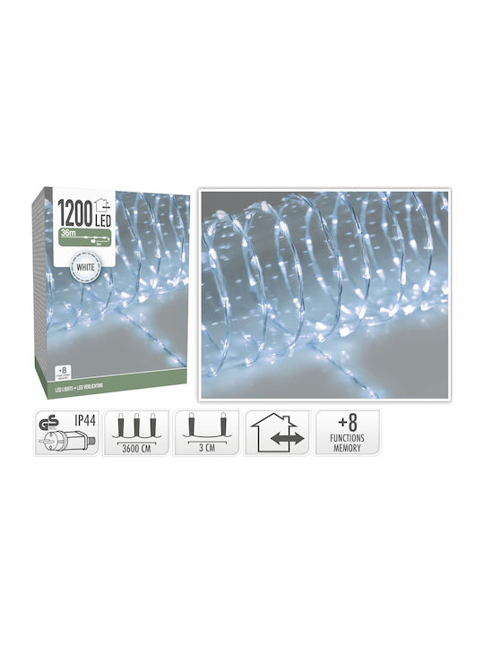 1200 Λαμπάκια LED 36μ. Λευκά σε Σειρά 1200 Λαμπάκια LED 36μ. Λευκά σε Σειρά