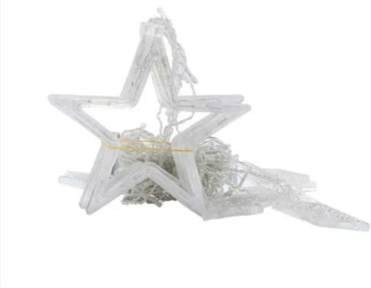 12 Светлини LED 3m. x 115бр Топъл бял тип Завеса 1бр