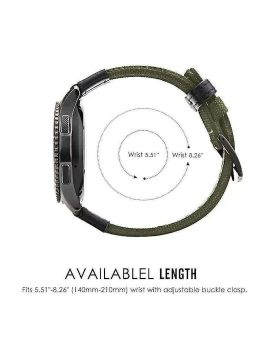 Fabric Strap Black 22mm