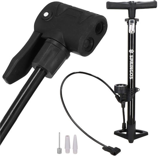 Fahrradpumpe Druckmesser Ball Aufblasbare Artikel Aufblaszubehör 160psi Aluminium 60cm
