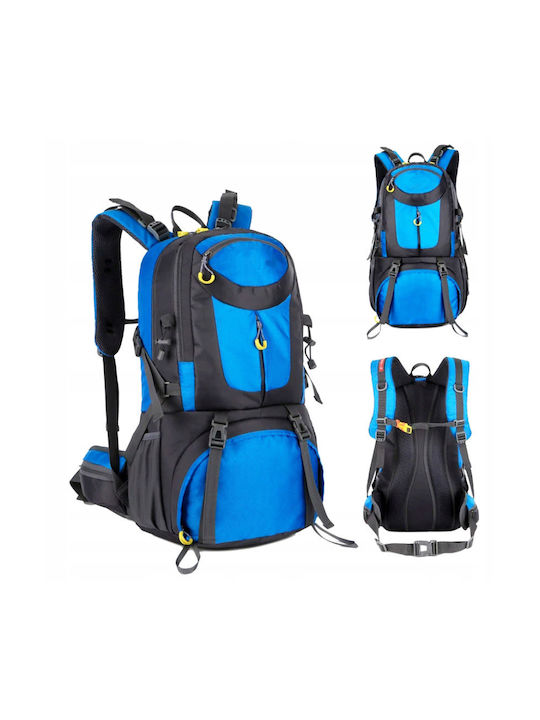 Militärischer Wander-Rucksack Leicht 4 Seitentaschen 50 Liter Blau Grau