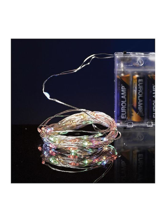 Lights LED Multicolor Battery in String 24pcs Eurolamp