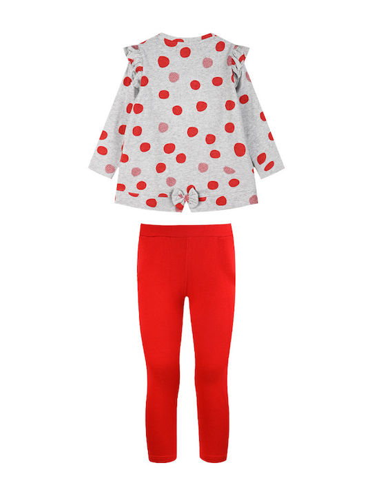 Energiers Kids Set with Leggings Winter 2pcs Red