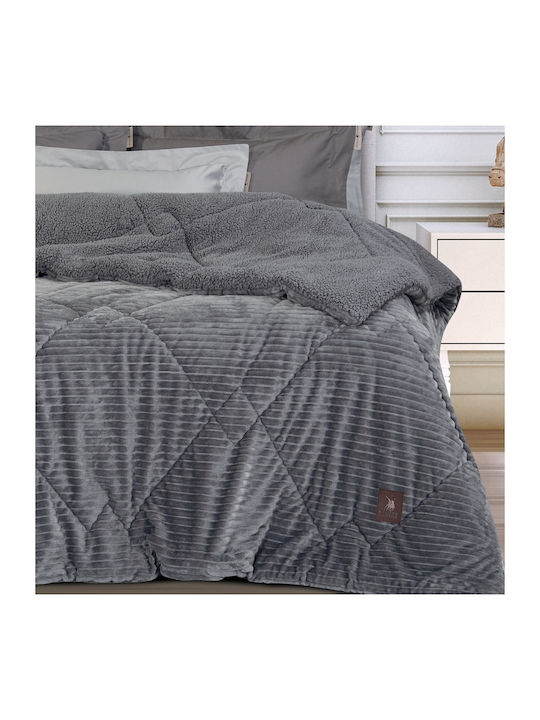 Greenwich Polo Club Duvet Cover Single 160x240cm 3484 Grey 700Gsm