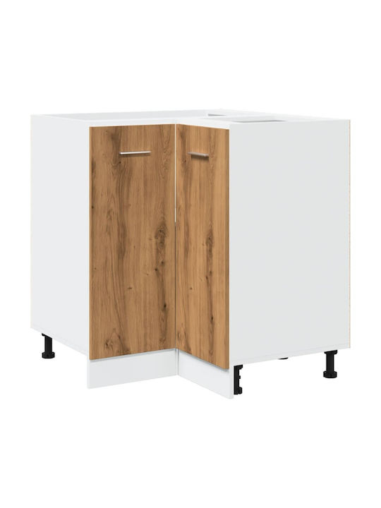 Γωνιακό Ντουλάπι Δαπέδου Καφέ 75.5x75.5x81.5εκ.