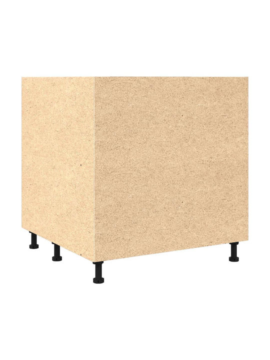 Γωνιακό Ντουλάπι Δαπέδου Καφέ 75.5x75.5x81.5εκ.