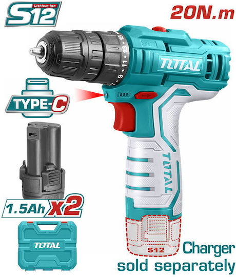 Total Drill Driver Battery 12V 2x1.5Ah