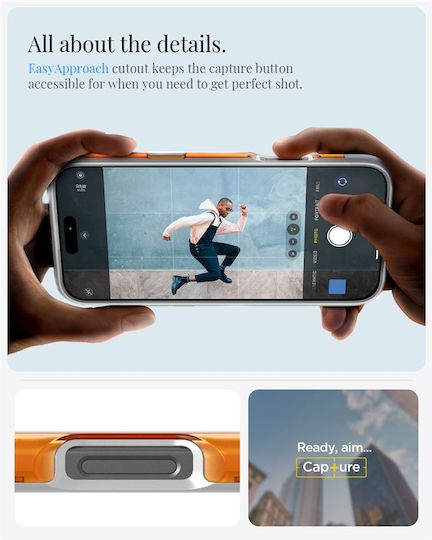 Spigen Classic C1 Back Cover Plastic / Silicone Tangerine (iPhone 16 Pro Max)