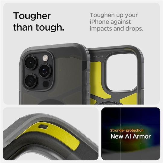 Spigen Tough Umschlag Rückseite Metallisch 1.2mm Schwarz (iPhone 17 Pro / iPhone 16 Pro)